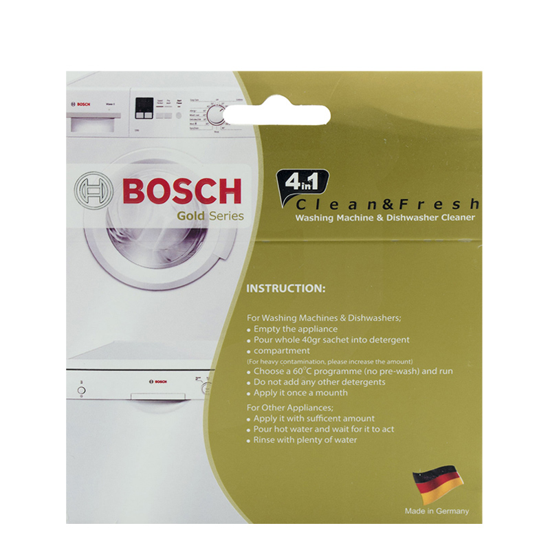جرم گیر ماشین لباسشویی و ظرفشویی 5 عددی بوش مدل BOSCH GOLD CLEAN AND FRESH 4in1